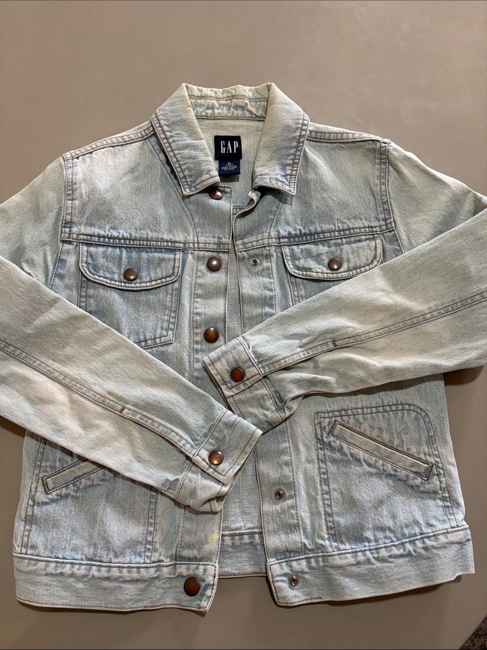 GAP Girls Light Blue Denim Jacket with Button Front